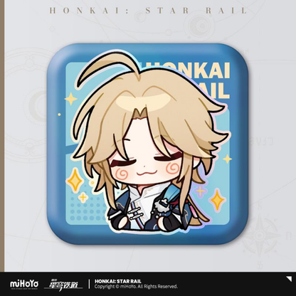 Honkai: Star Rail PomPom's Exhibition Hall Square Series Button Badge Emoji Pin - miHoYo