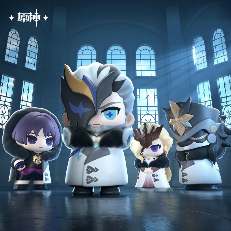 Genshin Impact Frost and Flame Series Fatui Harbingers Chibi Figure Blind Box miHoYo