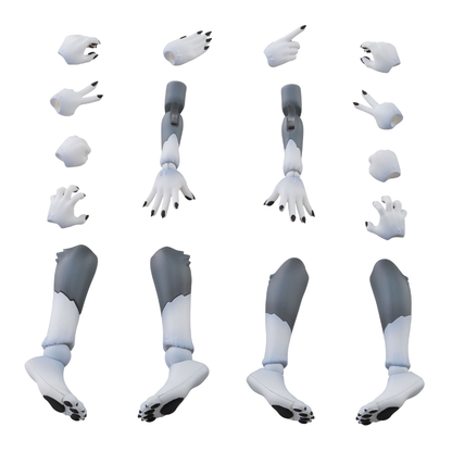KEMOPLA KO-02RGW Arm & Leg Parts Set 01 [Gray Wolf Color]Aoshima