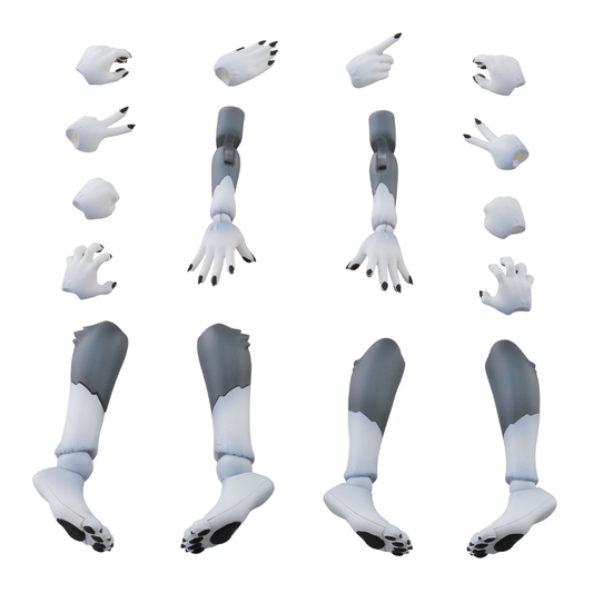 KEMOPLA KO-02RGW Arm & Leg Parts Set 01 [Gray Wolf Color]Aoshima
