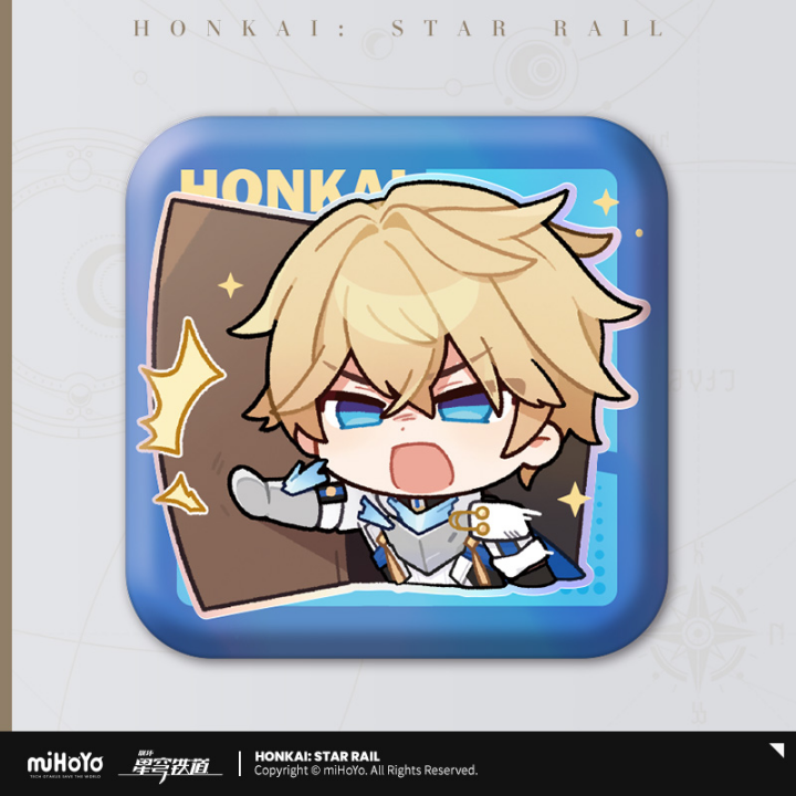 Honkai: Star Rail PomPom's Exhibition Hall Square Series Button Badge Emoji Pin - miHoYo