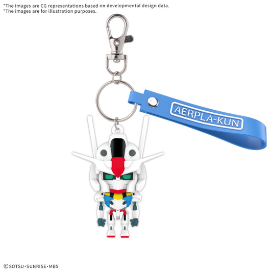 Gundam The Witch from Mercury Bandai Aerpla-Kun 3D Rubber Mascot Keychain