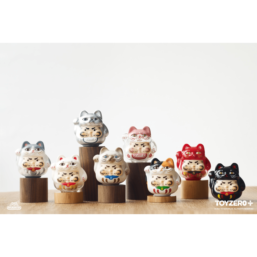 PP X MONSTER Lucky Kitten Daruma Blind Box TOYZERO+