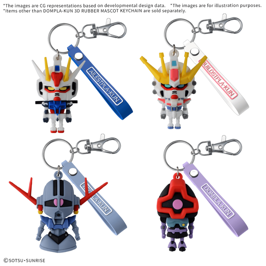 Gundam Build Fighters Bandai Buildstpla-kun 3D Rubber Mascot Keychain
