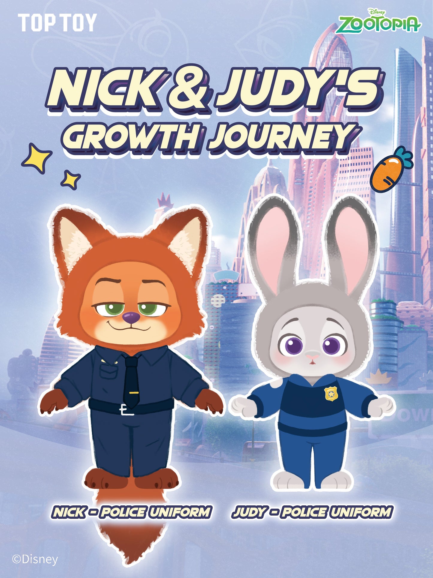 ZOOTOPIA NICK & JUDY'S Growth Journey Series Plush Blind Box TOP TOY