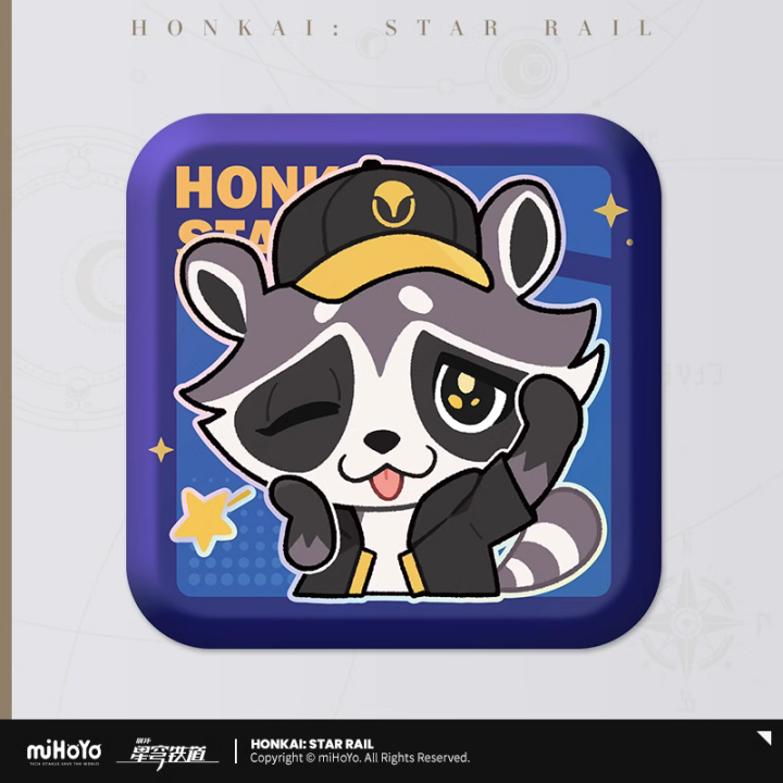 Honkai: Star Rail PomPom's Exhibition Hall Square Series Button Badge Emoji Pin - miHoYo