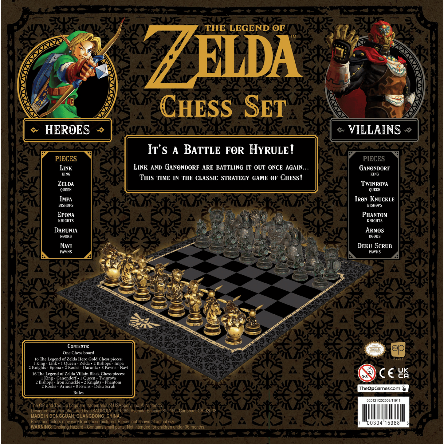 The Legend of Zelda Chess Set USAopoly