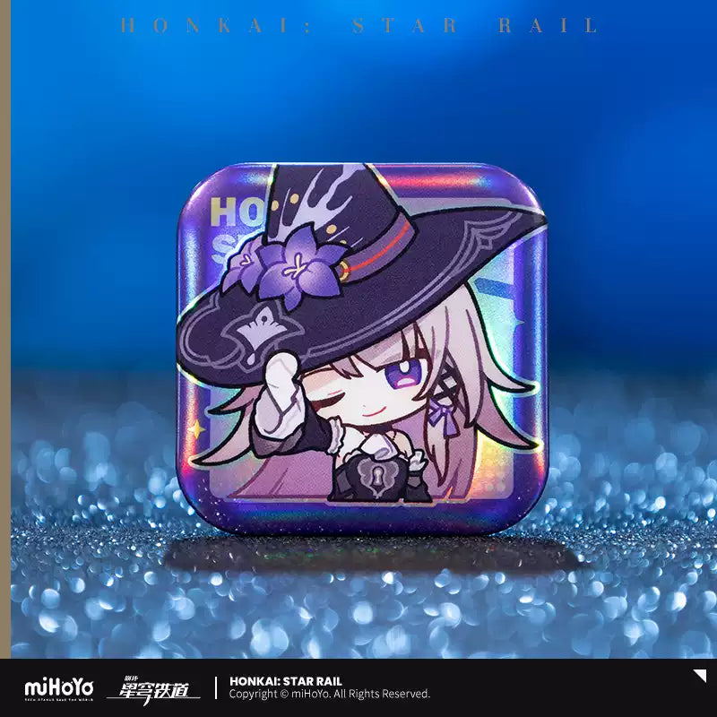 Honkai: Star Rail PomPom's Exhibition Hall Square Series Button Badge Emoji Pin - miHoYo
