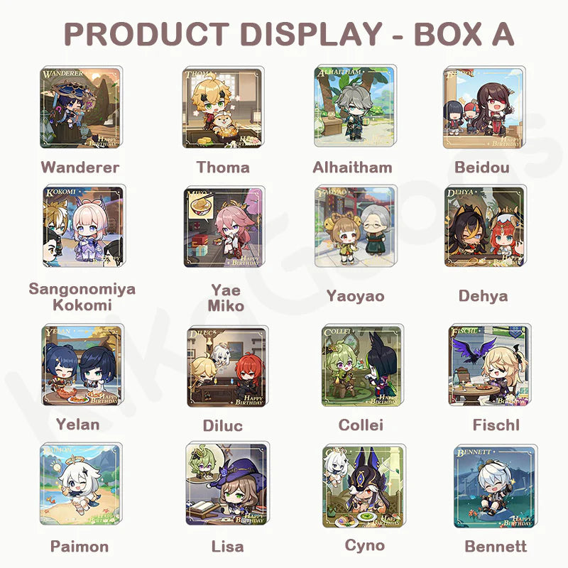 Genshin Impact Jiachen Wishes Fridge Magnet Blind Box Set A miHoYo