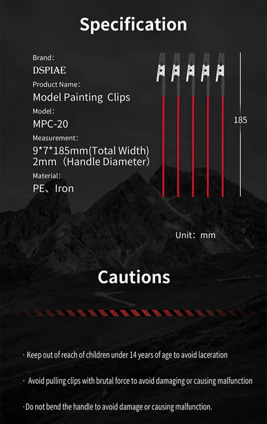 MPC-20 Model Painting Clip DSPIAE (Pack Of 20)