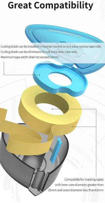 MT-B02 DSPIAE Masking Tape Cutter Blue