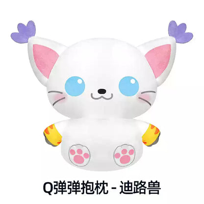 Digimon Q Elastic Pillow: Agumon / Gabumon / Tailmon LDCX