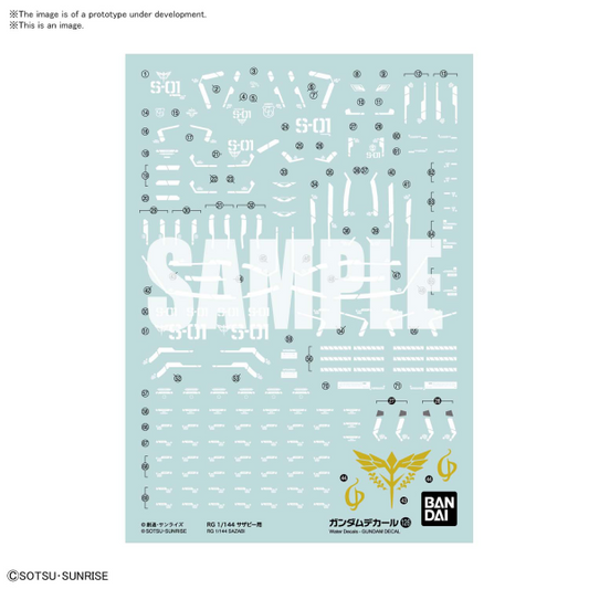 Gundam Decal Bandai GD 126 RG-29 MSN-04 Sazabi