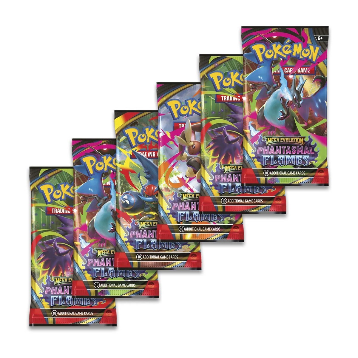 Pokémon TCG: Mega Evolution Phantasmal Flames Booster Bundle (6 Pack)