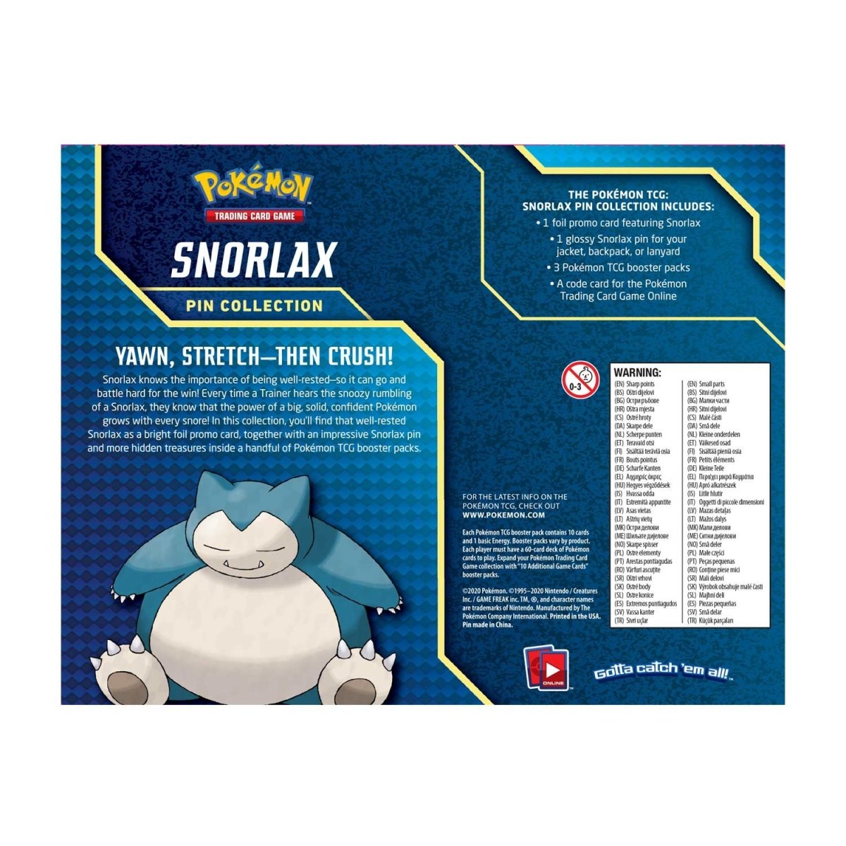 Pokémon TCG Snorlax Pin Collection