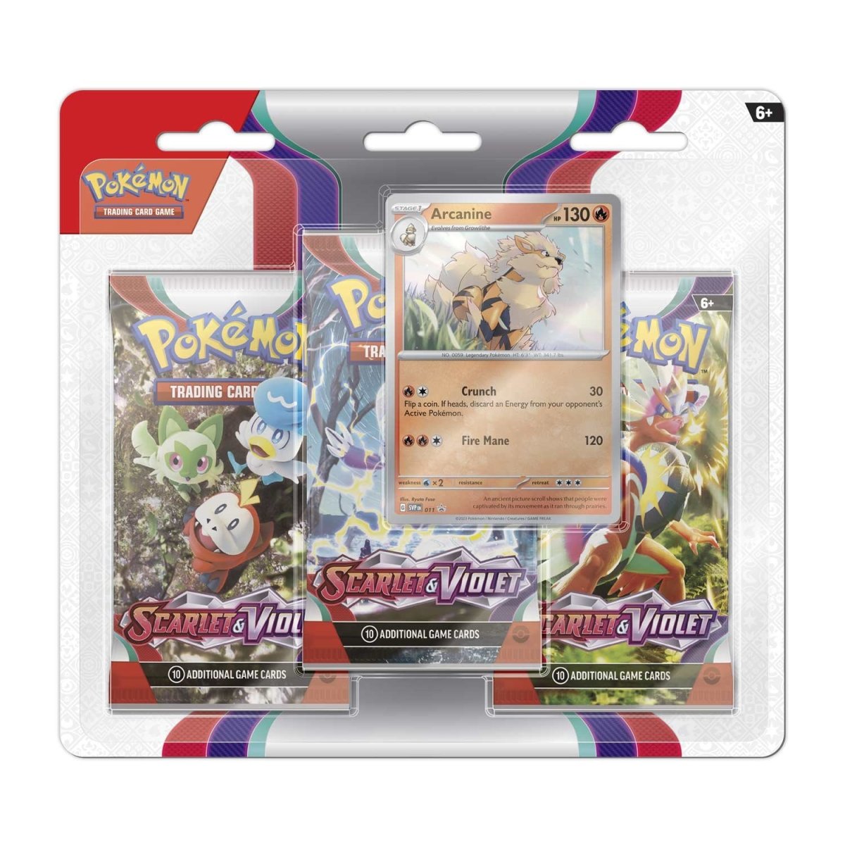 Pokémon TCG: Scarlet & Violet 3 Booster Packs & Arcanine Promo Card