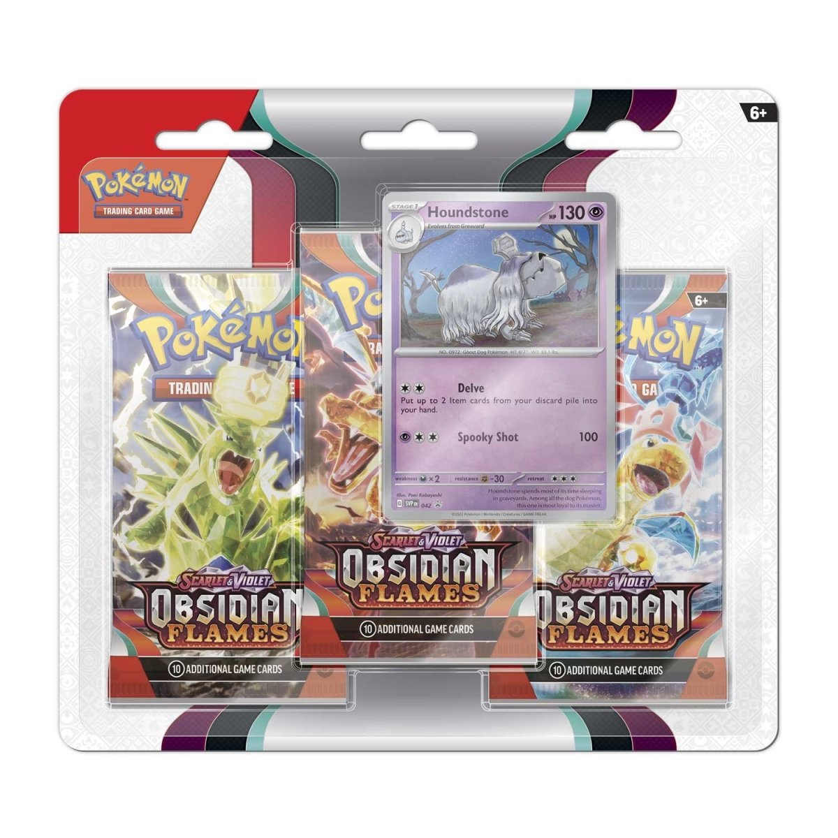 Pokémon TCG: Scarlet & Violet-Obsidian Flames 3 Booster Packs & Greavard Promo Card