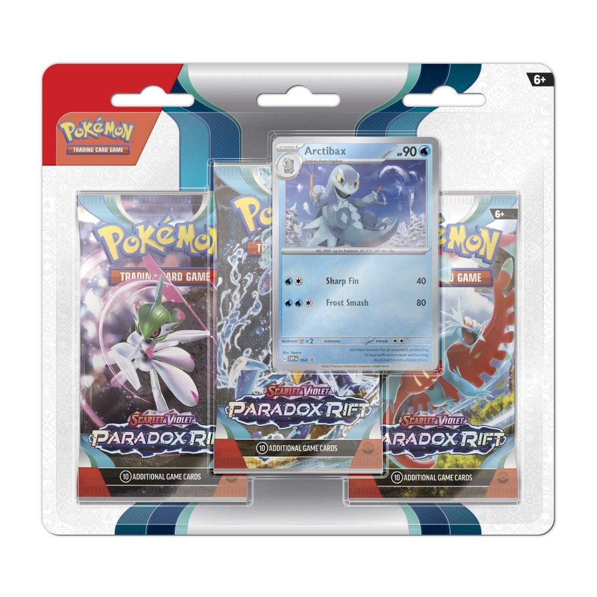 Pokémon TCG: Scarlet & Violet-Paradox Rift 3 Booster Packs & Arctibax Promo Card