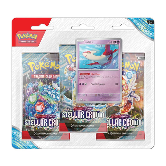 Pokémon TCG: Scarlet & Violet-Stellar Crown 3 Booster Packs & Latias Promo Card