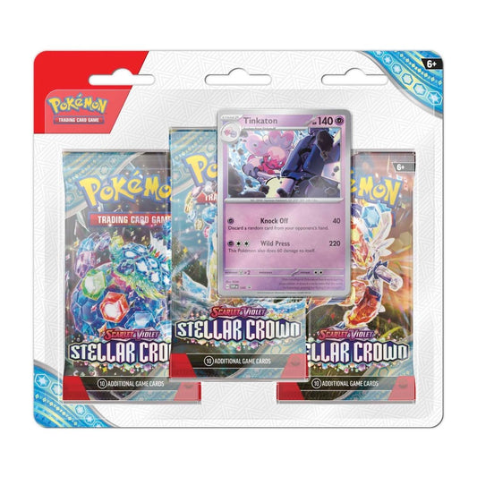 Pokémon TCG: Scarlet & Violet-Stellar Crown 3 Booster Packs & Tinkaton Promo Card