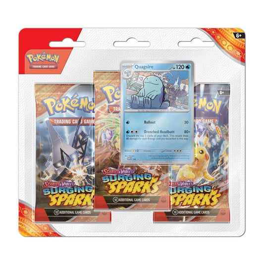 Pokémon TCG: Scarlet & Violet-Surging Sparks 3 Booster Packs & Quagsire Promo Card