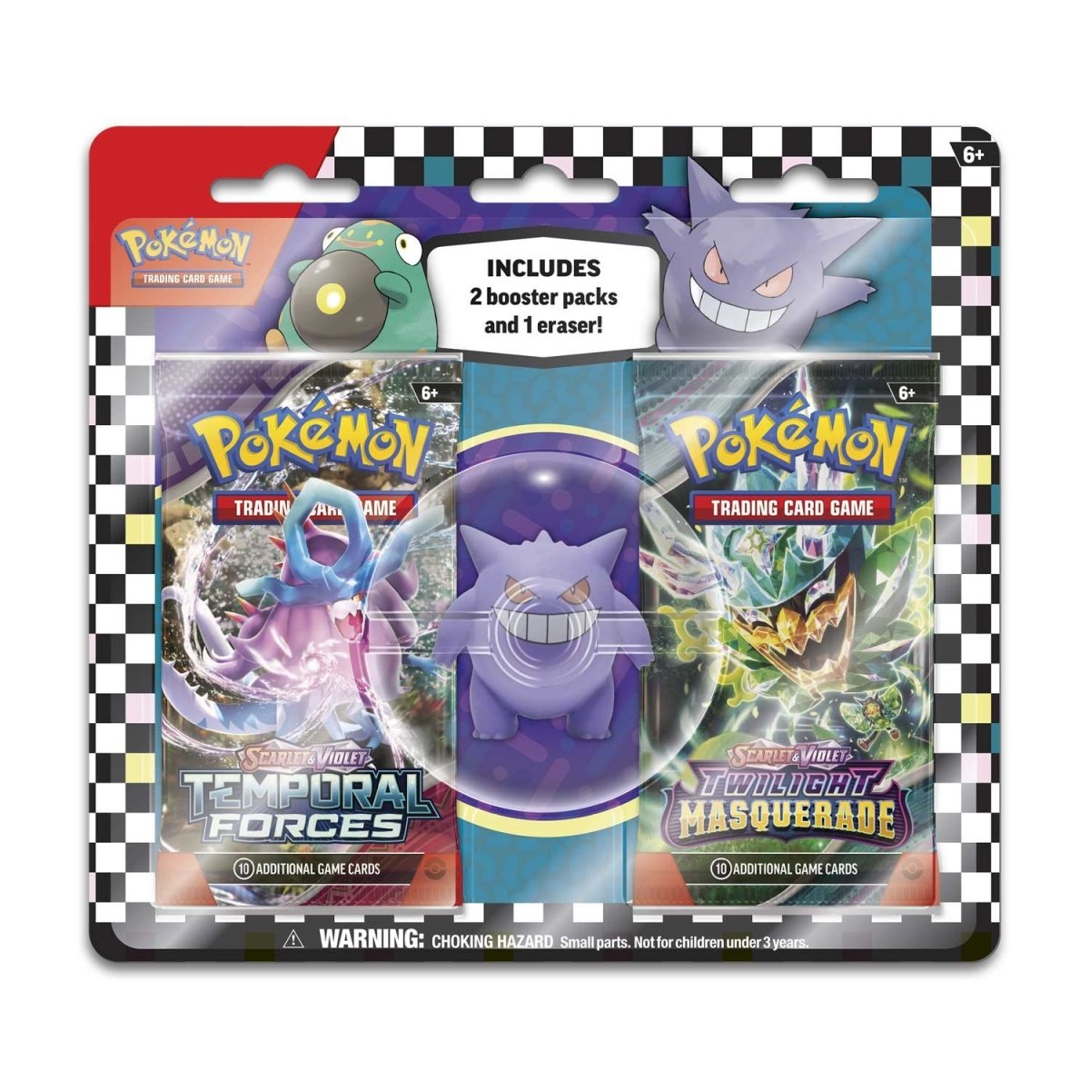 Pokémon TCG: 2 Booster Packs & Gengar Eraser