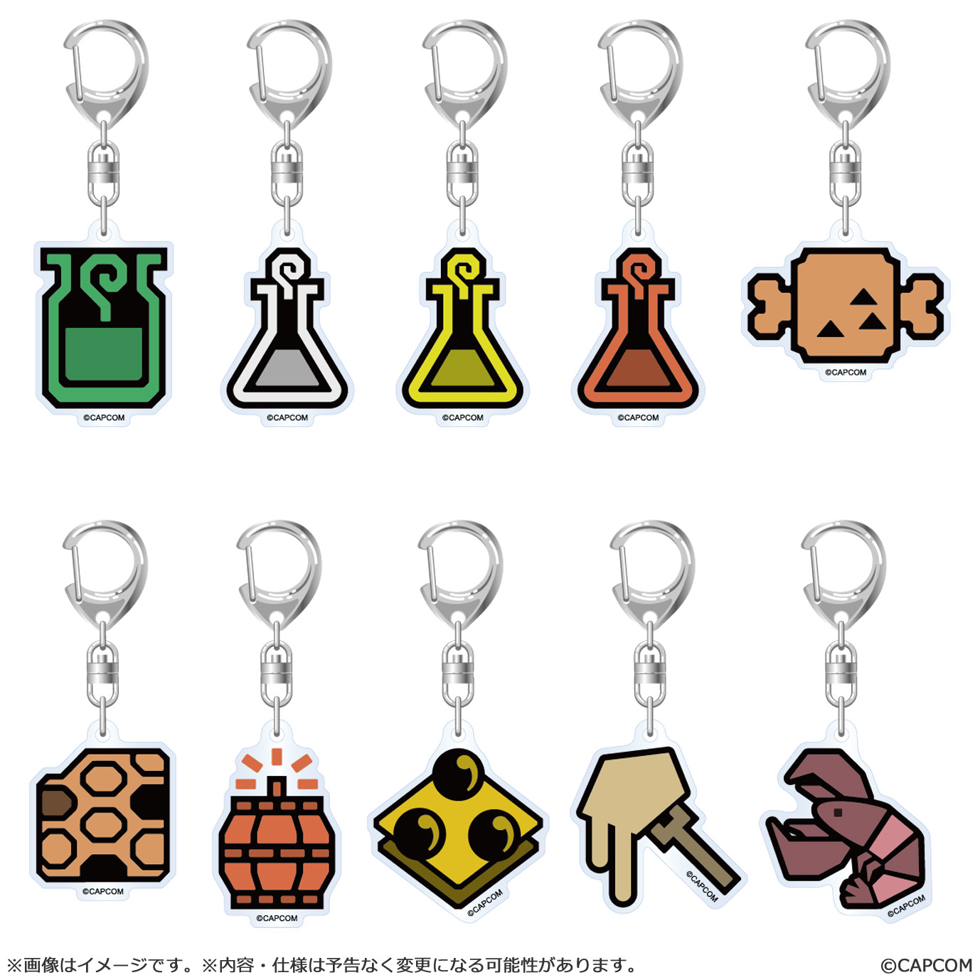 Monster Hunter Wilds Item icon Acrylic Keychain CAPCOM