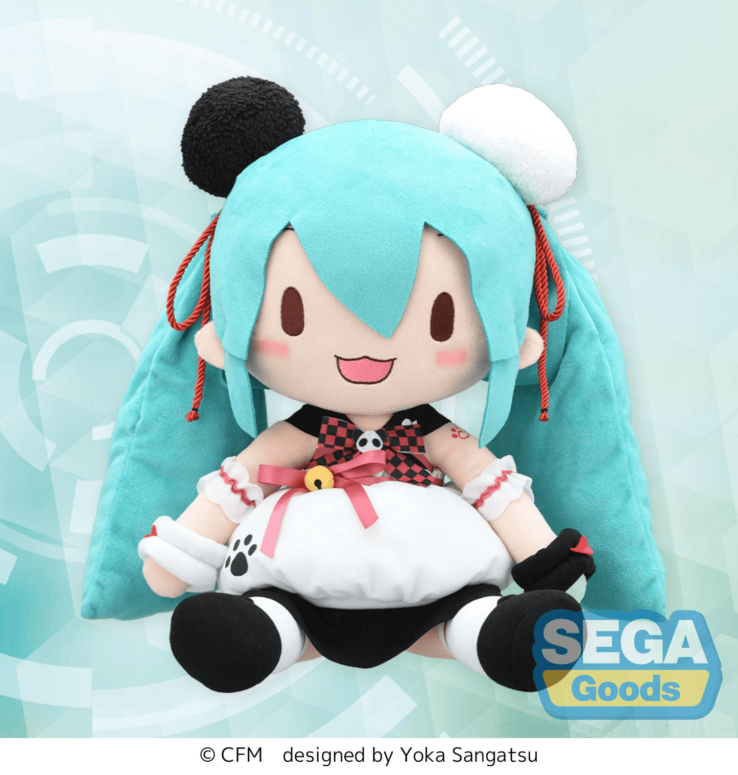 Hatsune Miku Panda Bun Plush (LL) fuwa petit SEGA