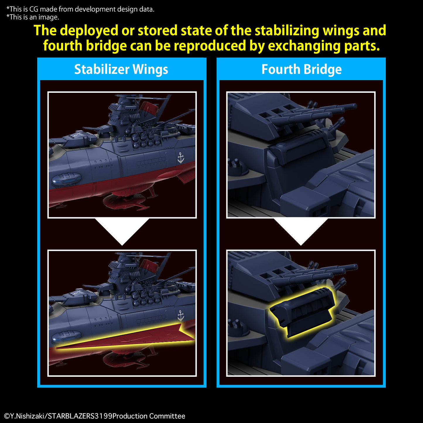 Space Battleship Yamato 3199 1/1000 Bandai Model Kit