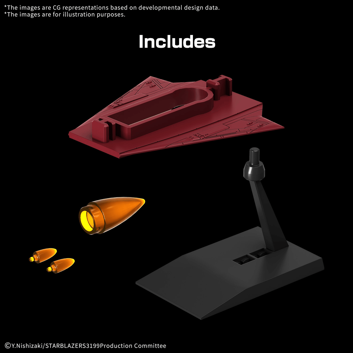 Space Battleship Yamato 3199 MECHA COLLECTION UNITED NATIONS COSMO FORCE BBY-01