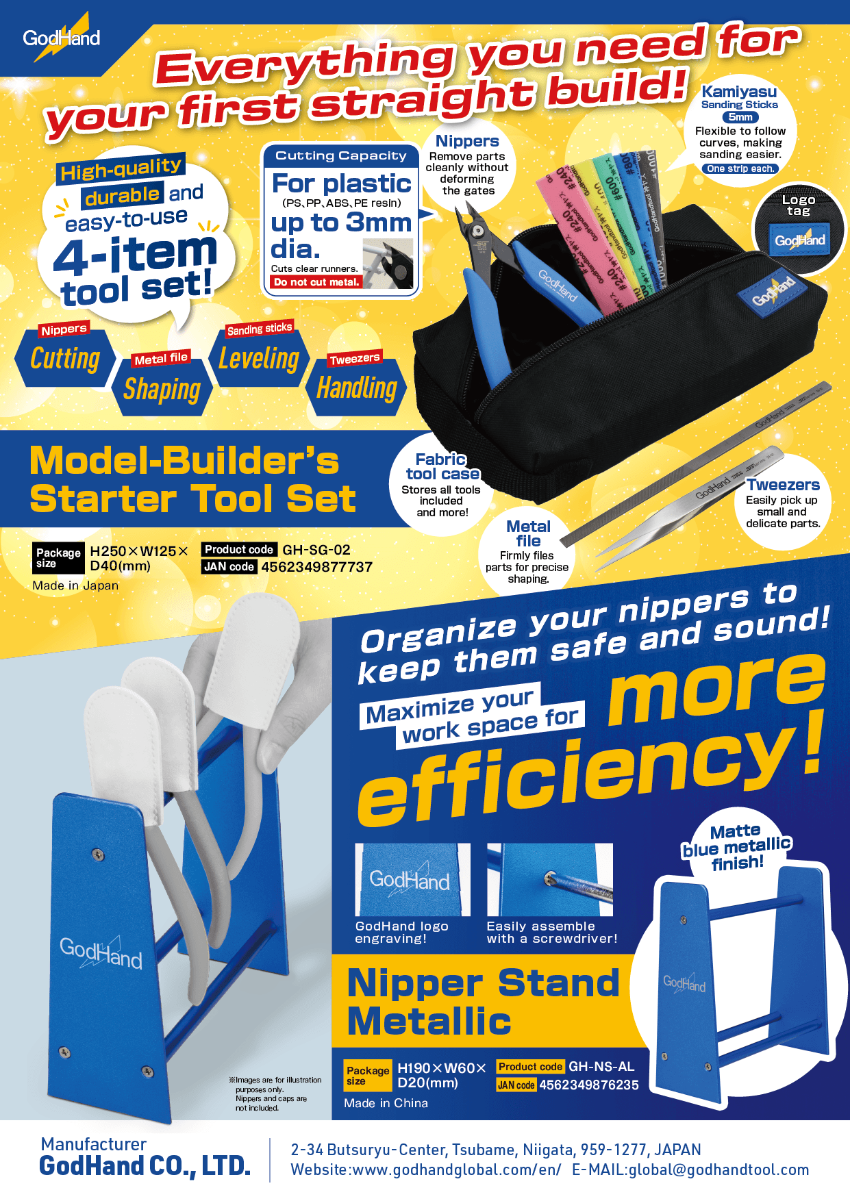 GH-SG-02 GodHand Model-Builder’s Starter Tool Set