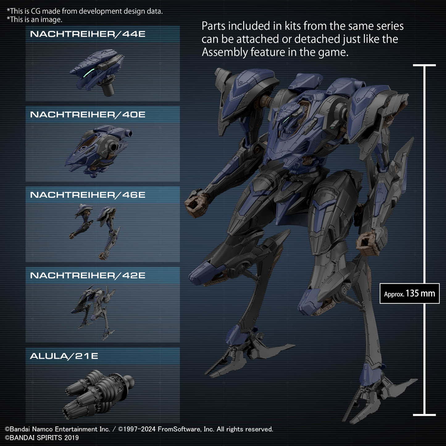 30MM 02 Armored Core VI Fires Of Rubicon Schneider Nachtreiher/40E Steel Haze