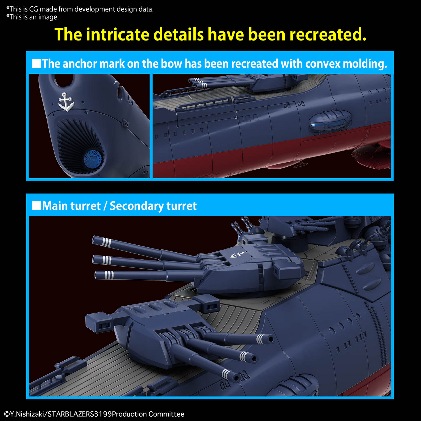 Space Battleship Yamato 3199 1/1000 Bandai Model Kit