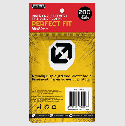 EVORETRO Sleeves Perfect Fit (Pokemon/Lorcana/MTG Cards 200-Pack)