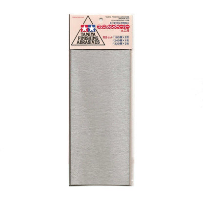 87009 TAMIYA Finishing Abrasives Medium (P180x2, P240x1, P320x2)