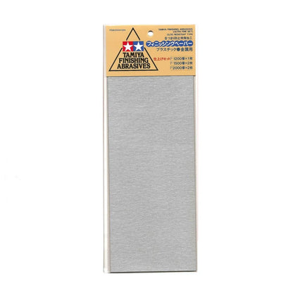 87024 TAMIYA Finishing Abrasives  Ultra Fine (P1200x1, P1500x2, P2000x2)