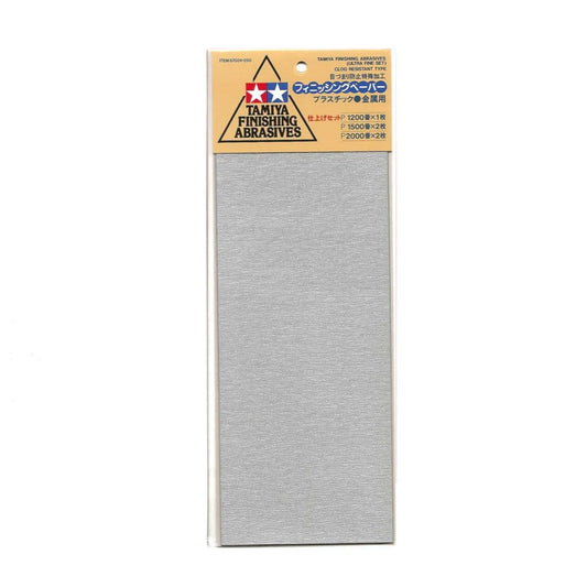 87024 TAMIYA Finishing Abrasives  Ultra Fine (P1200x1, P1500x2, P2000x2)