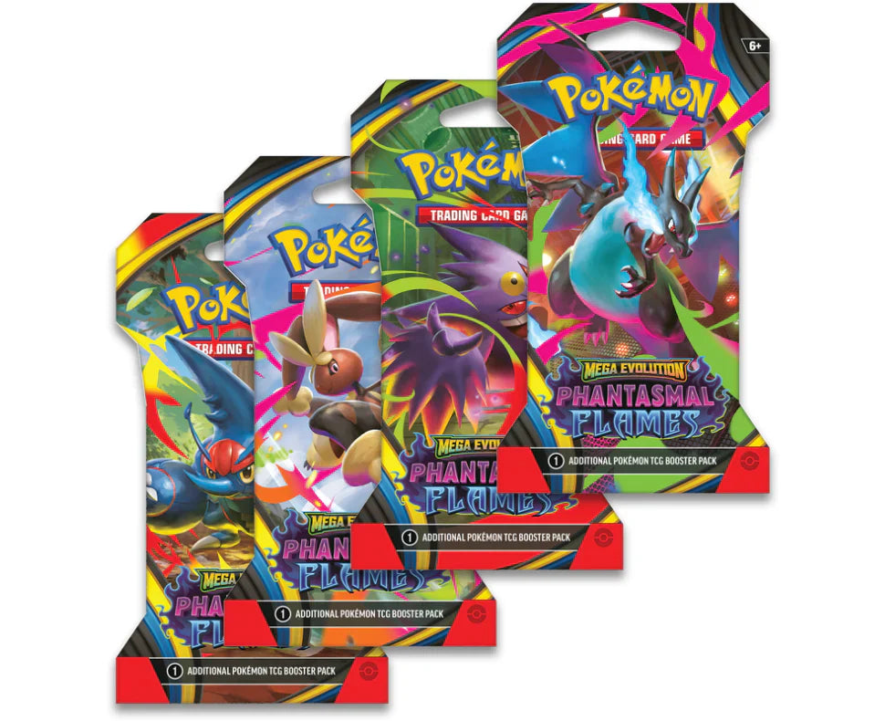 Pokémon TCG: Mega Evolution Phantasmal Flames Sleeved Booster Pack (10 Cards)