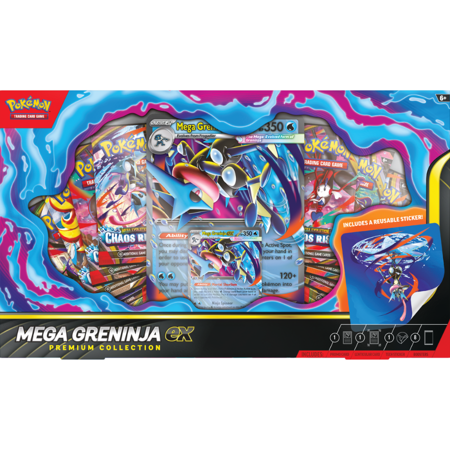 Pokémon TCG: Mega Greninja ex Premium Collection (8 Packs)
