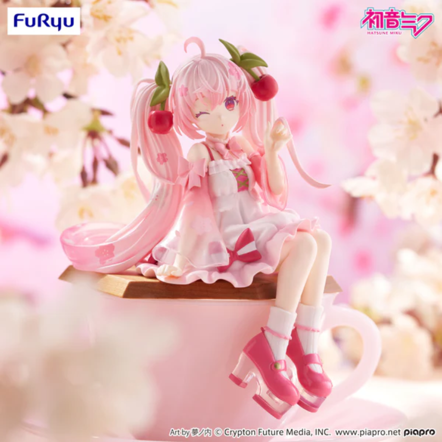 Hatsune Miku Noodle Stopper Figure Sakura Miku 2025 Wink ver.FuRyu