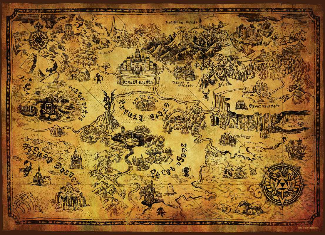 The Legend of Zelda™ Hyrule Map 1000 Piece Puzzle Usaopoly