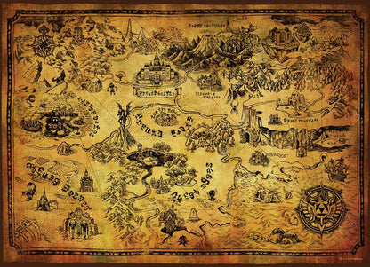 The Legend of Zelda™ Hyrule Map 1000 Piece Puzzle Usaopoly