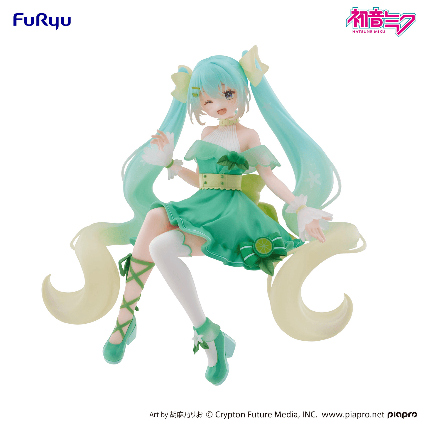 Hatsune Miku Noodle Stopper Figure Hatsune Miku Lime ver.FuRyu