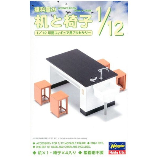 FA04 Hasegawa 1/12 Science Room Desk & Chair