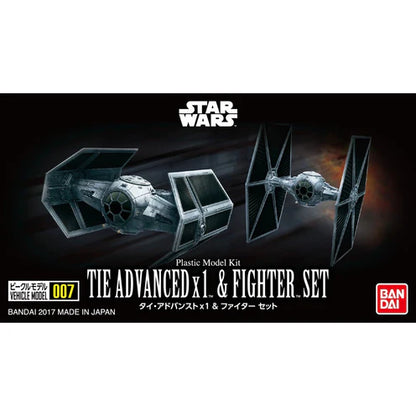 STAR WARS Vehicle Model 007 Tie Advanced x1 & Fighter Set