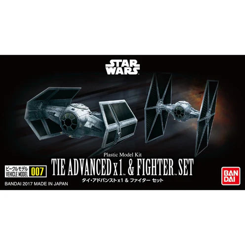 STAR WARS Vehicle Model 007 Tie Advanced x1 & Fighter Set