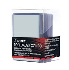 Ultra Pro - Top Loader + Sleeve + Deck Box Combo - 35pt Regular - Super Clear 3" x 4" Toploader - 25 Count