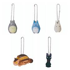 My Neighbor Totoro Studio Ghibli Sekiguchi Flocked Key Chain - Gray Totoro