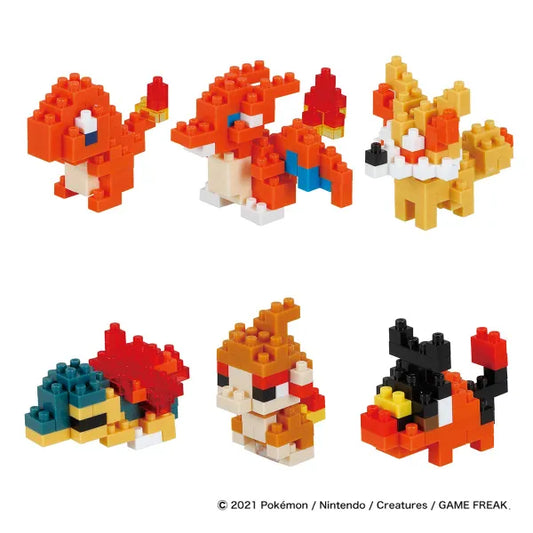 Pokémon Nanoblock Mininano Series Pokemon Type Fire Set 1