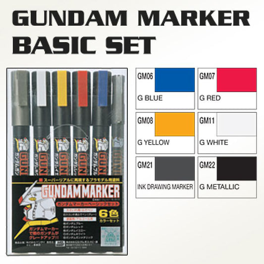 GMS105 Gundam Marker Basic 6 Color Set